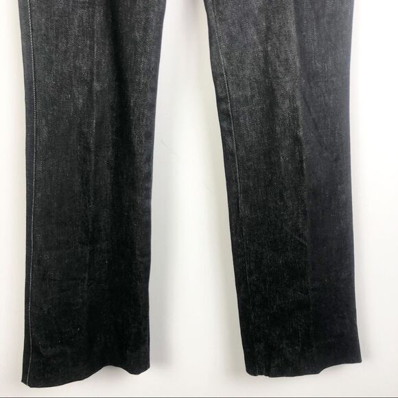 THEORY | Lace Up Bootcut Black Denim Jeans Tie Low Rise Women’s Size 4 - Picture 4 of 9